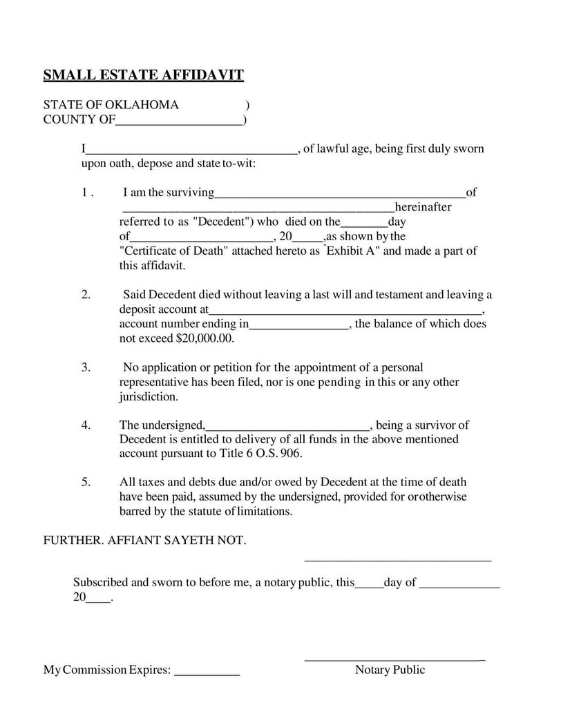 How Does a Small Estate Affidavit Job?